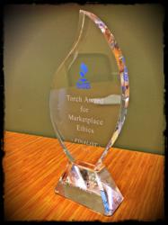 San Diego Law Firm's BBB Torch Award Finalist Trophy