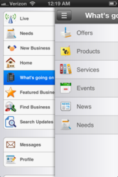 oGoing Small Business Social Network App on the iPhone