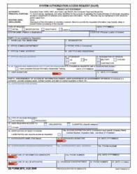 Form DD 2875 System Authorization Access Request Available in Laws.com