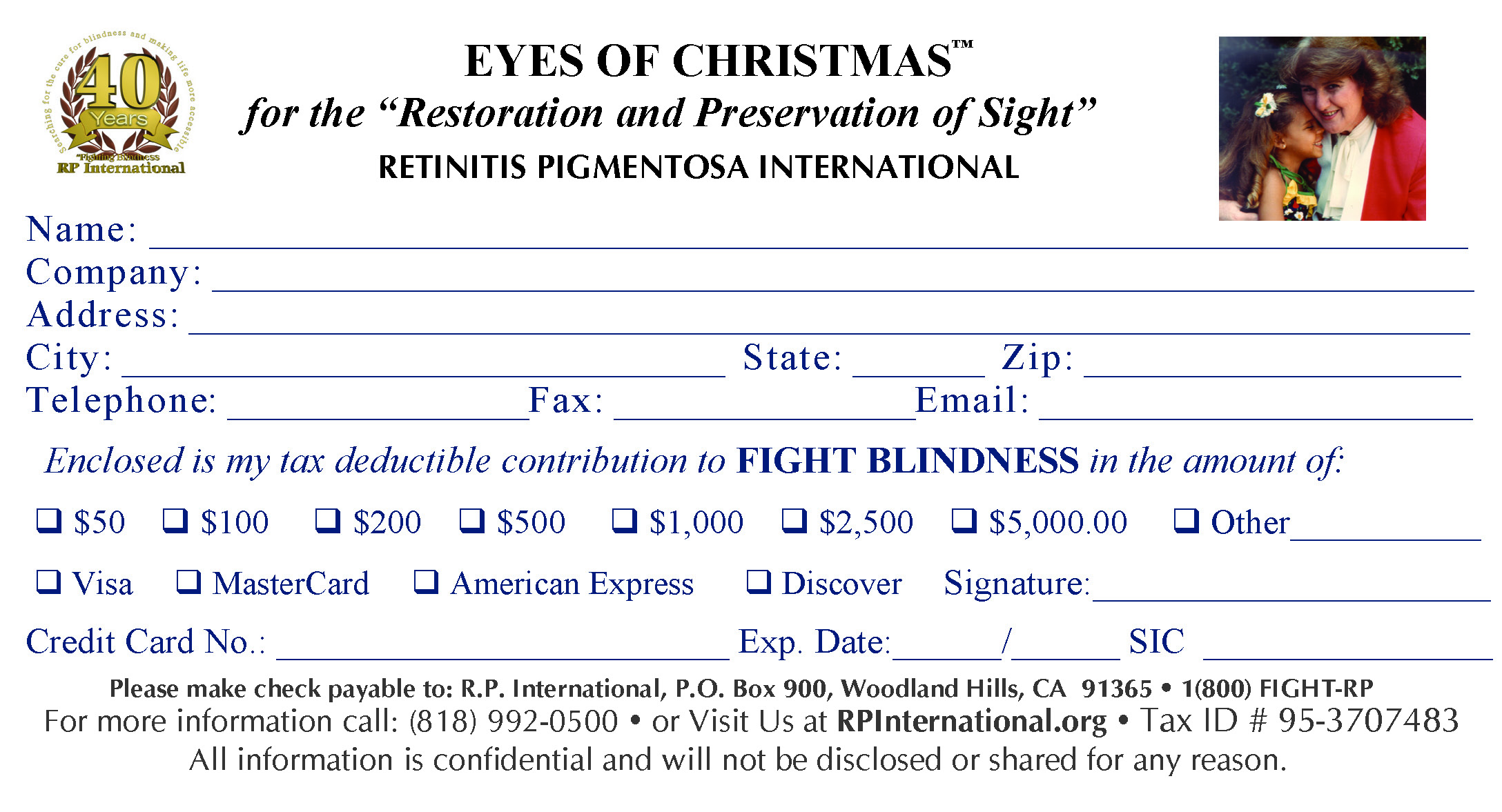 National Appeal Give the Gift of Sight
