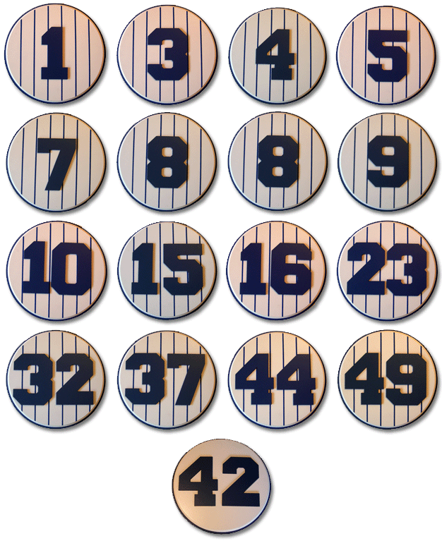 all yankees retired numbers