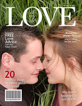 Personalized Love Magazine Cover