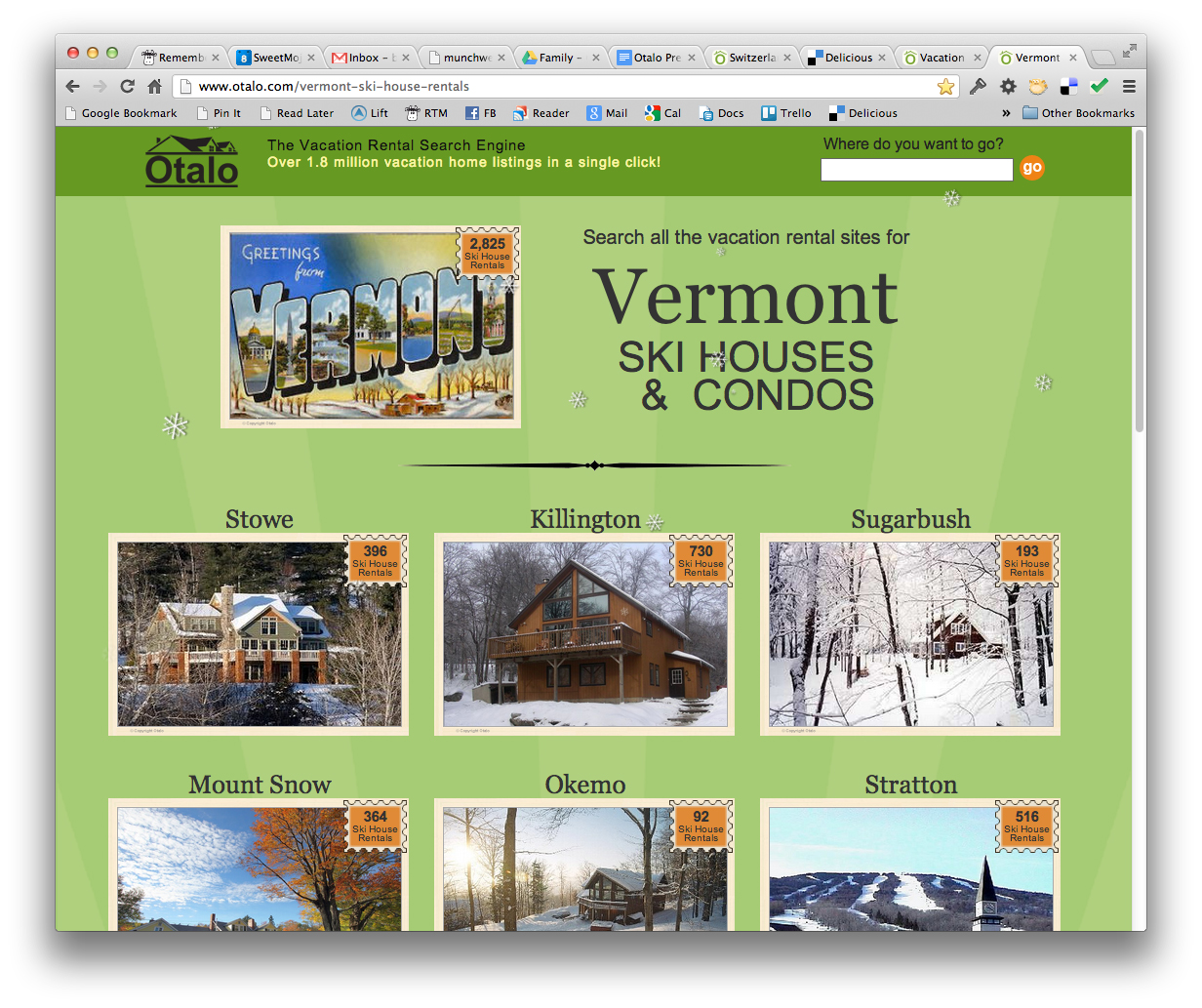 Otalo's Vermont Ski House Search