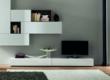 Modern Shelf-Style Entertainment Center With Wall Mounted Media