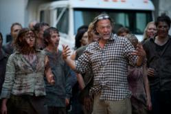 Greg Nicotero on the set of The Walking Dead