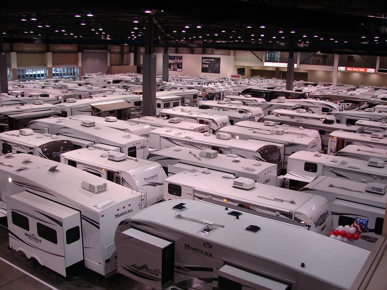 Hundreds of RVs at the expanded Seattle RV Show