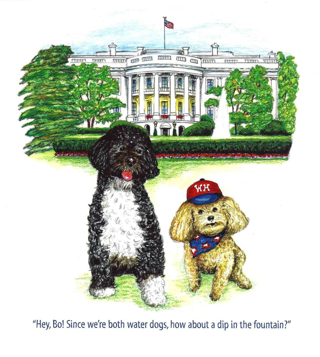 Bo and Wilson at the White House