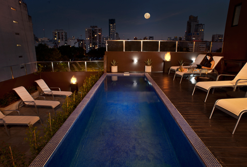 Your Club's rooftop terrace overlooks the skyline of Buenos Aires, the "Paris of South America".