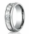 Benchmark Titanium Wedding Ring with Hammered Finish