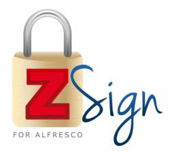 ZSign, secure electronic document signature, digital signatures, alfresco