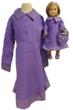 Pruple Matching Girl and Doll Prairie Sytle Dresses