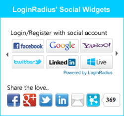 LoginRadius social widgets