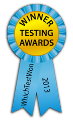 Gold ribbon: WhichTestWon 2013 Online Testing Awards
