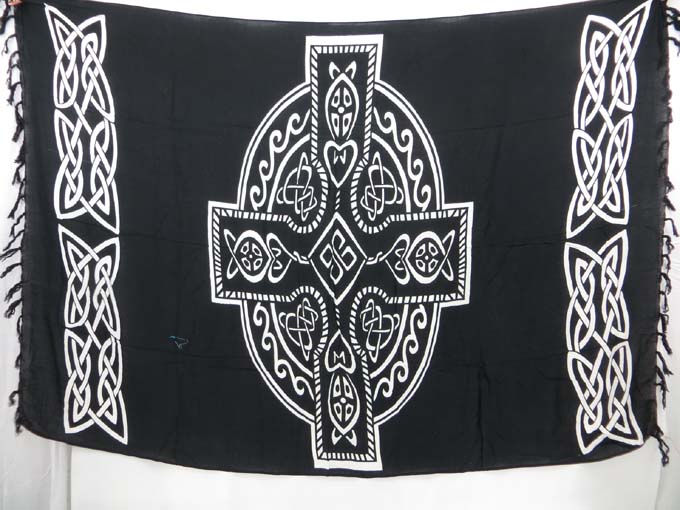 Wholesale Tattoo Celtic Pareo Pagan Wiccan Wrap Around Skirt Swimsuit Cover Up Beachwear