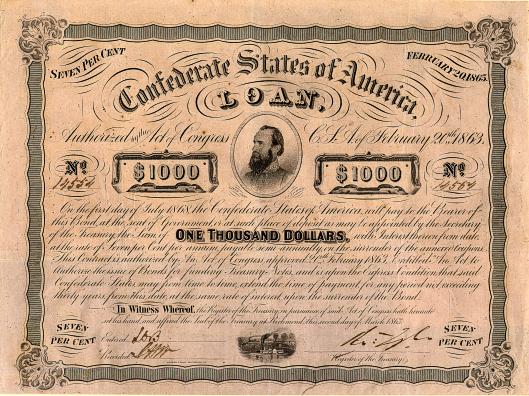 Stonewall Jackson Confederate Bond