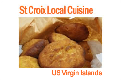 Johny cakes a part of St. Croix local cuisine