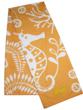 Microfiber Beach Towel with Seahorse Print Mango Orange