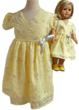 Matching Girl & Doll Yellow Easter Dresses