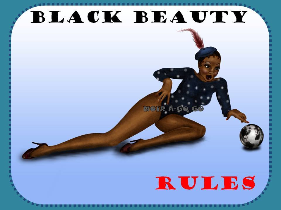 Black Pinup Post Card