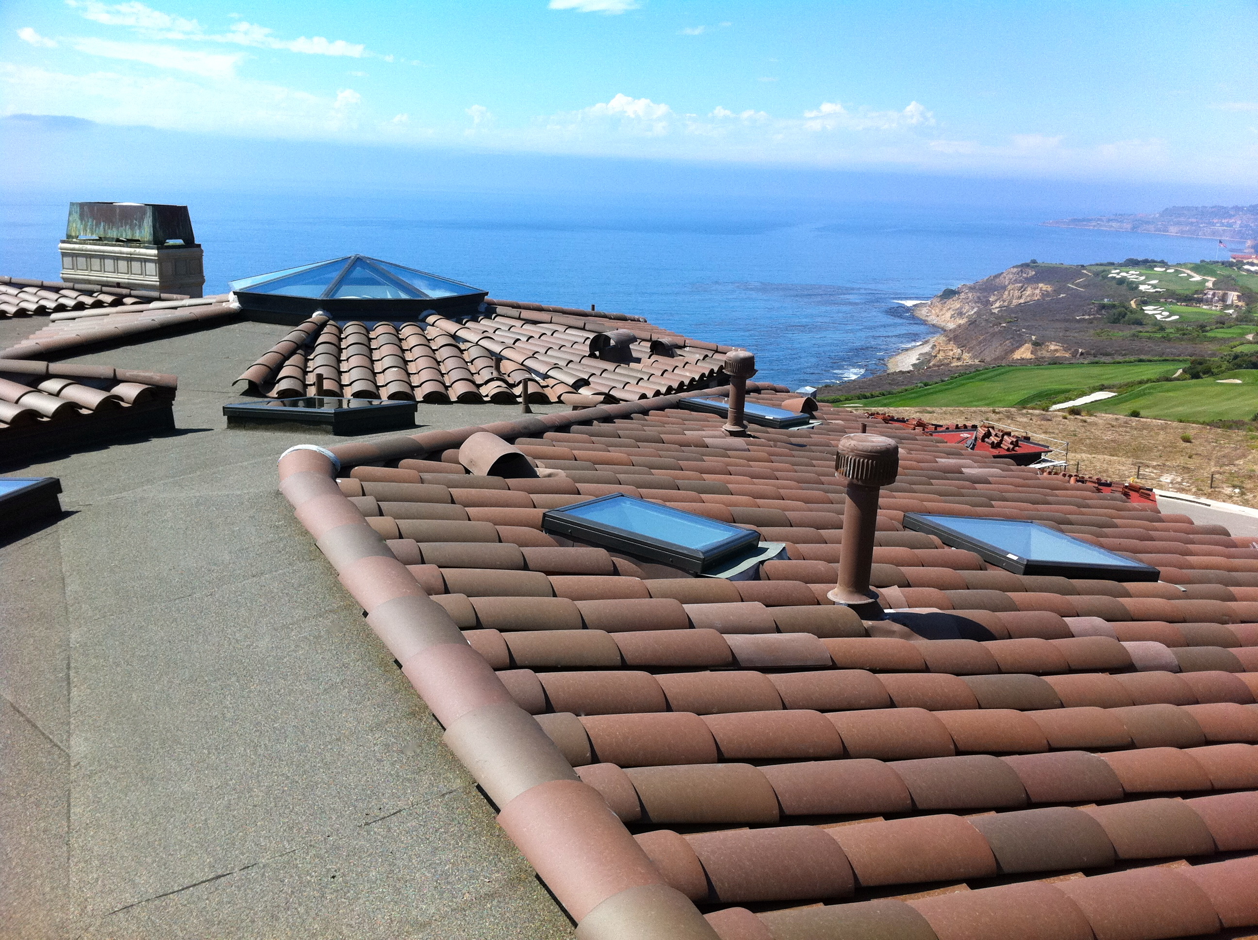 Two Piece tile install at Donald Trump's National Golf Coarse in Rancho Palos Verdes, CA