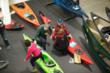 Canoecopia is a great place to try, and buy, canoes and kayaks.  This picture is of the Necky kayak vendor area.