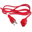 IEC320 C13 to NEMA 5-15P universal power cords in Red