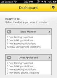 Canary app dashboard screen shot