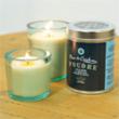 Poured candles can be made from unscented, or pre-scented candle powder.
