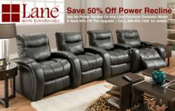 TheaterSeatStore.com Lane Power Recline sale Promo - Banner Ad