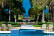 The 70 foot european-style pool has an amazing backdrop - the Caribbean.