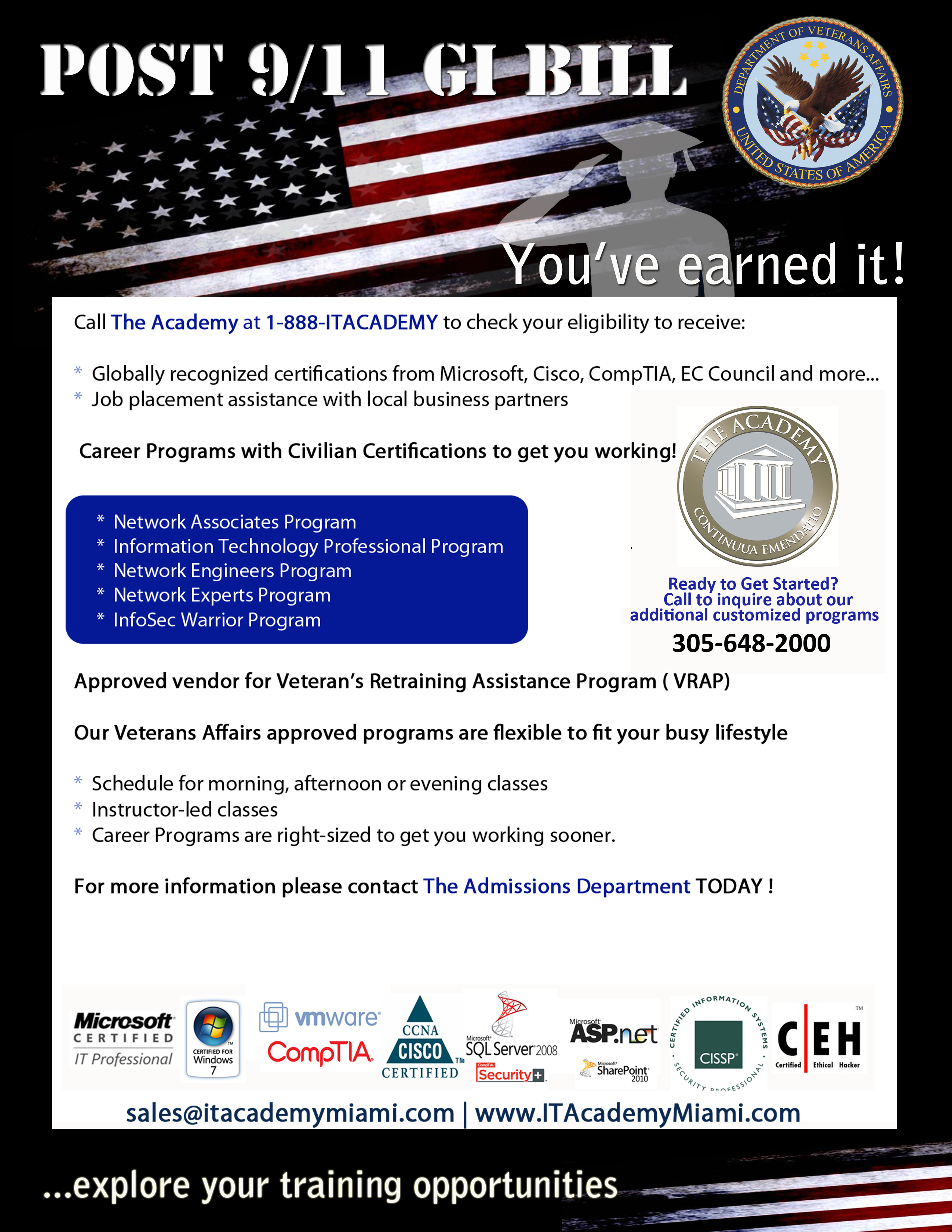 IT Civilian Certification programs for Veterans