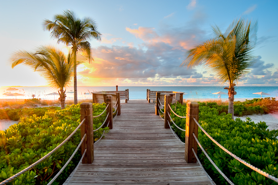 Boardwalk from your oceanfront condo to the beach.