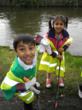 Children as young as seven held with a Grand Union canal clea-up as part of the Sewa Day 2012 project in conjunction with the Canal & River Trust