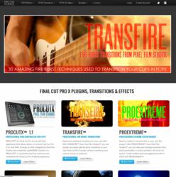 Pixel Film Studios - transitions final cut pro x - fcpx transition - fire - transfire