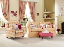 Windsor Sofa Covers with Beaulieu Chair Covers in Rust