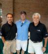 Clay Williams, Stacey Day and Nick Pappas at a Youth Town golf tournament to help young men battle addictions