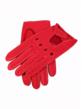 Dents distinctive deer skin berry red colour gloves with handsewn contrast stitching