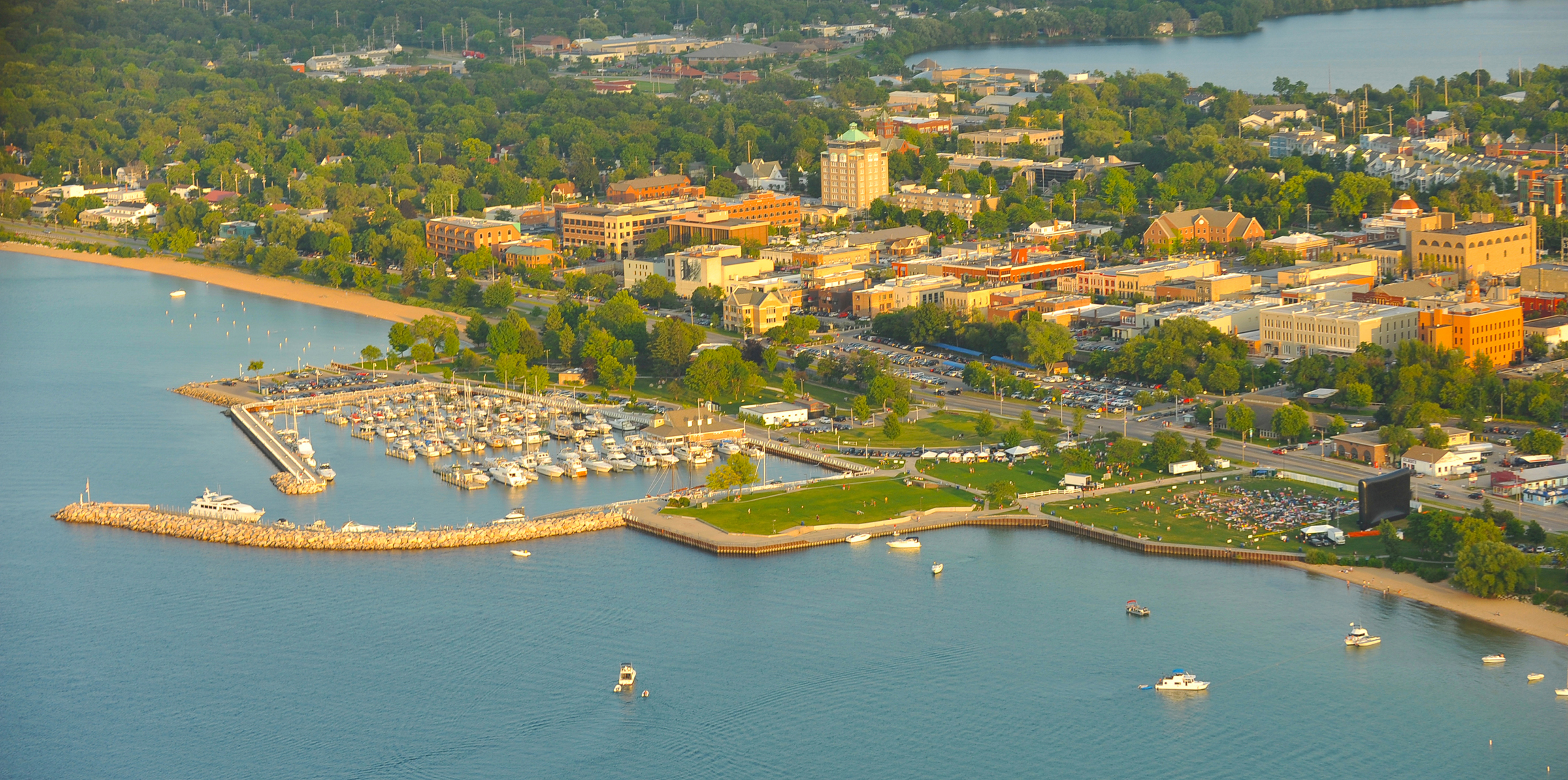 Aerial view of Traverse City