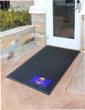 Super Scrape Signature Logo Mats come in 3 by 5 foot and 4 by 6 foot sizes in either horizontal or vertical orientations