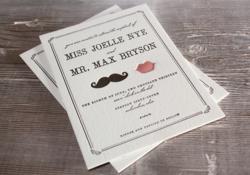 letterpress wedding invitation
