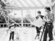 1978- Susan and Bill Sokol Blosser reviewing plans with son, Alex, for Oregon’s first tasting room
