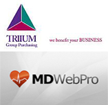 Logos for MDWebPro and Triium