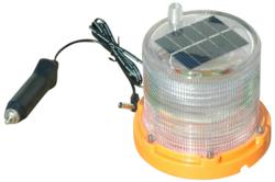 Solar Powered Rechargeable LED Strobe Light w/ Magnetic Base