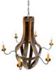 Heritage Handcrafted wooden chandelier of wine barrels