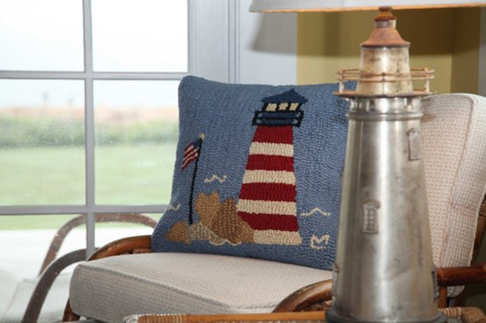 The Lighthouse Pillow is another Coastal Collection favorite.