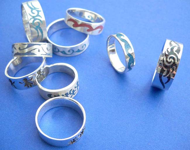 wholesale rings sterling silver men jewelry silver band ring