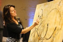 Donna B paints live at 2011 Ferdinand's Ball