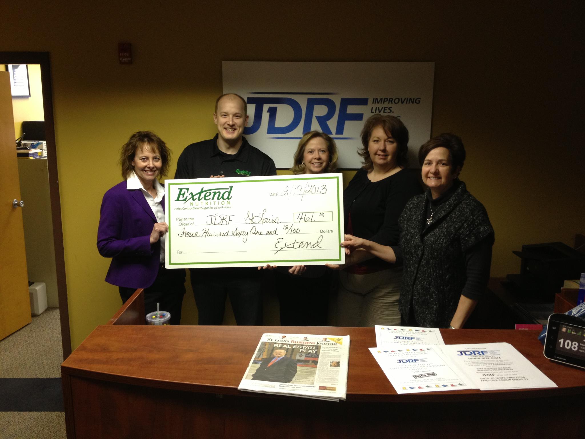 Donation to JDRF