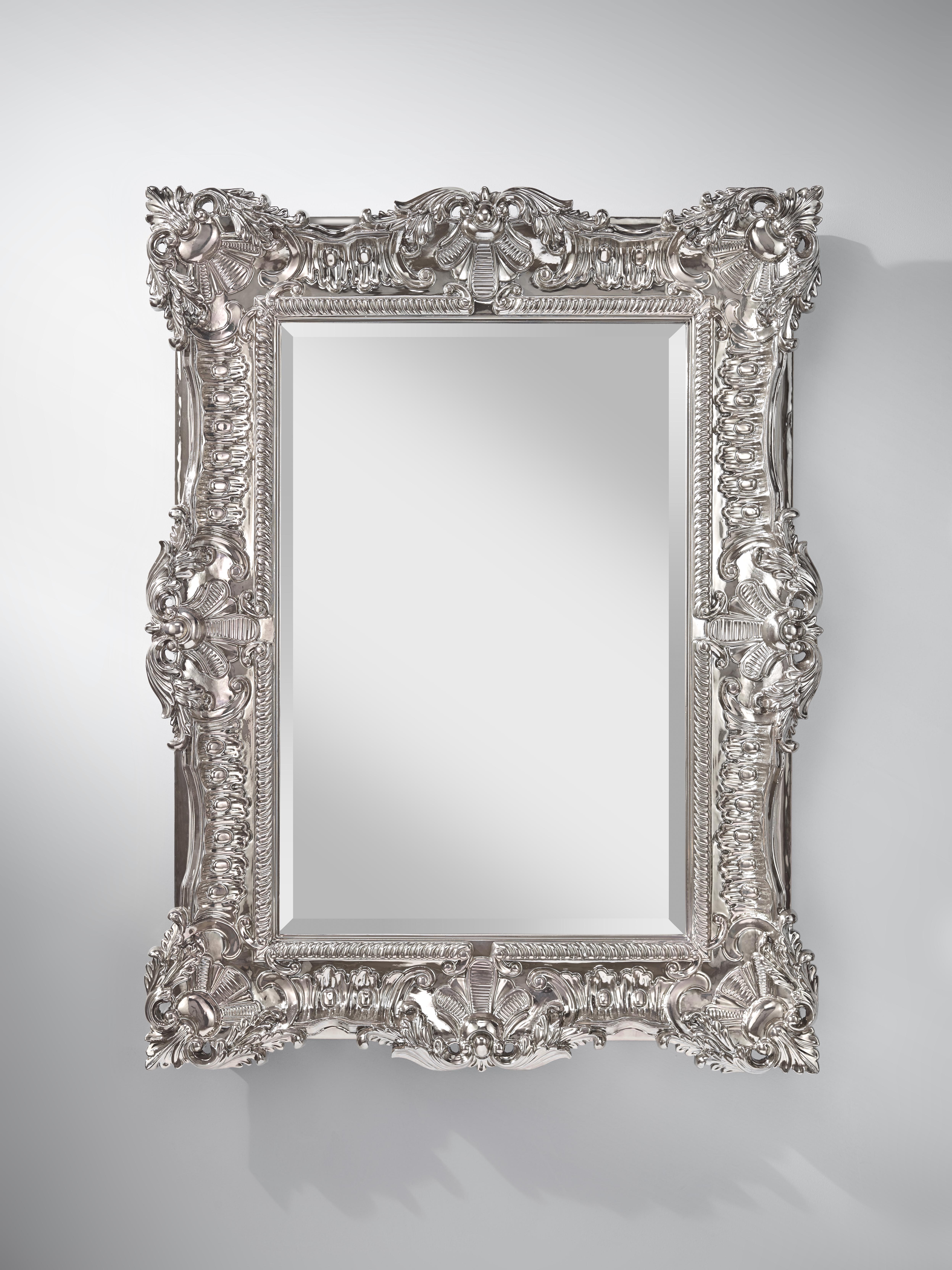 Dark Grey Framed Oval Wall Mirror 54.5 x 64.5cm 