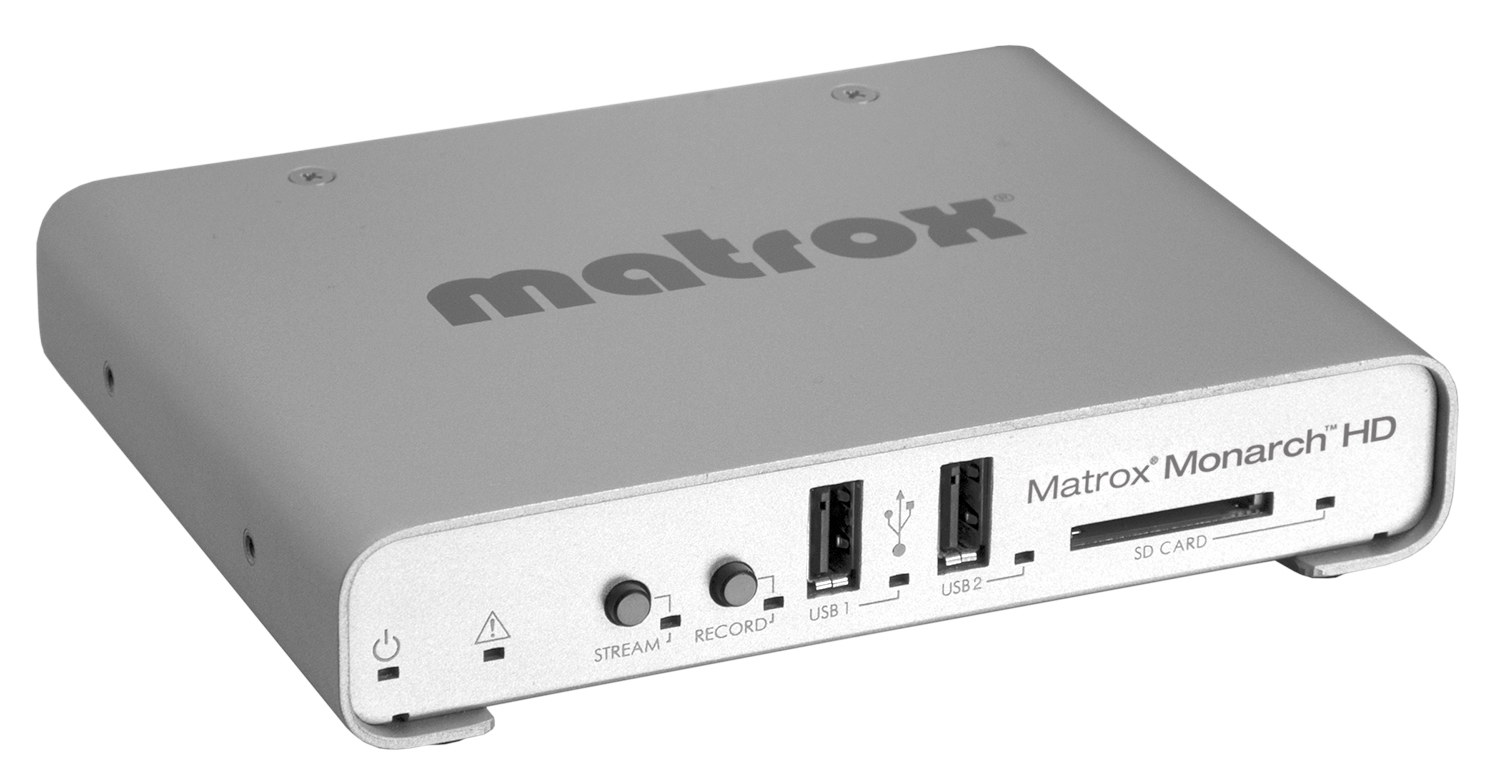 Matrox Monarch™ HD professional video streaming and recording appliance
